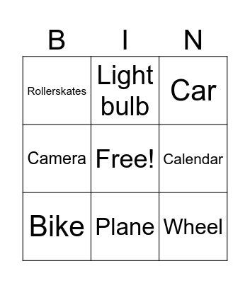 Inventions Bingo Card