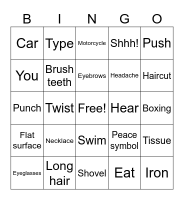 Iconic Signs II Bingo Card