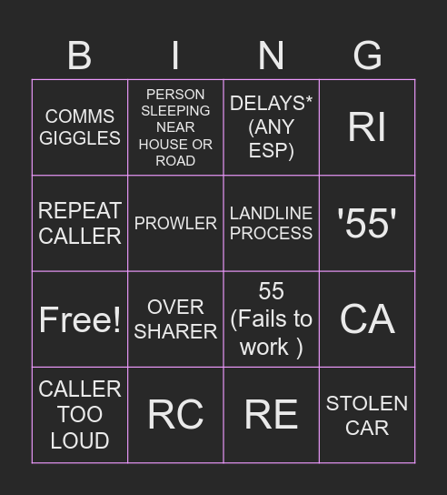 111 BINGO Card