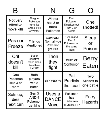 Then we react bingo Dylan Eggs Bingo Card