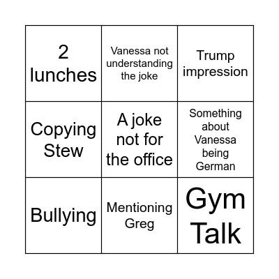 Harry Bingo Card