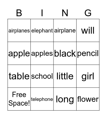Bingo Card