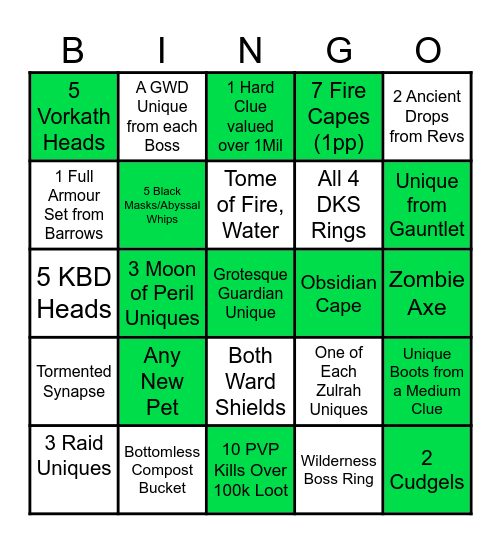 OSRS Bingo team 1 Bingo Card