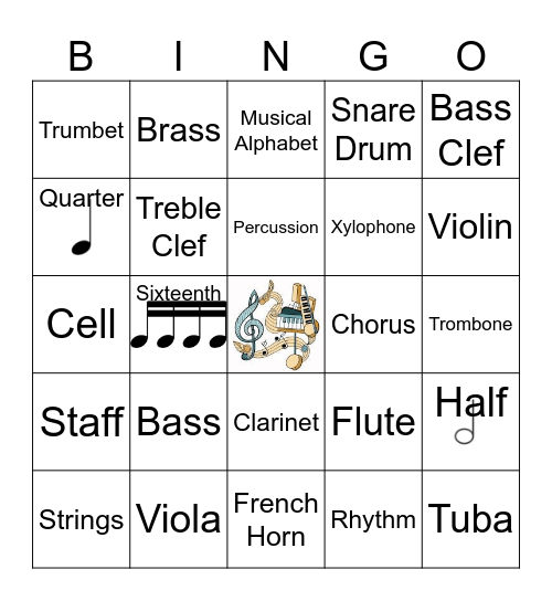 MUSIC Bingo Card