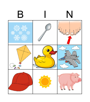 Rhyme Time Bingo Card