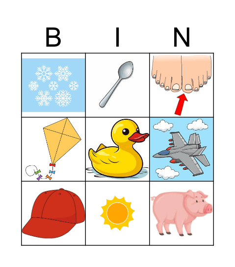 Rhyme Time Bingo Card