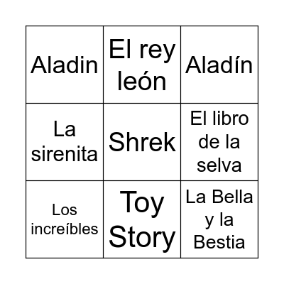 Bingo Bandas sonoras Bingo Card