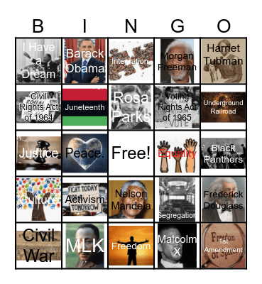 Black History Bingo Card