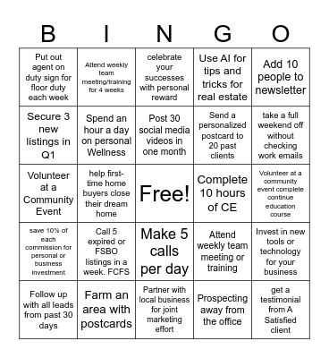 Krissy Bingo Card
