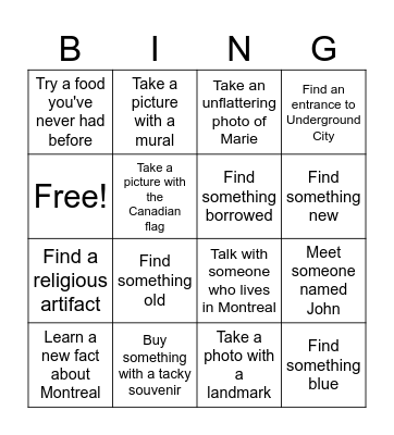 Bachelorette Bingo Card