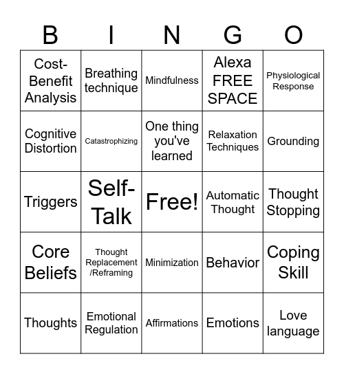ALEXA'S FUN BINGO Card