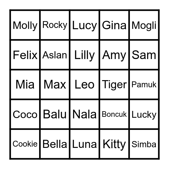 Bingo am Mühlenweg Bingo Card