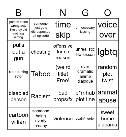 Tommorow teaching's Bingo Card