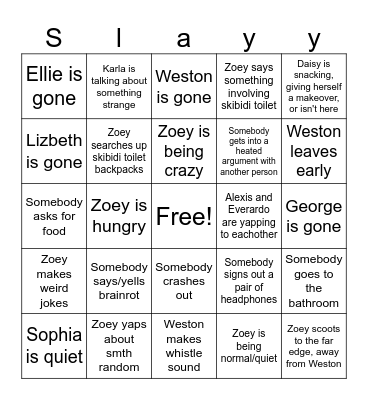 5th block science Bingo Card