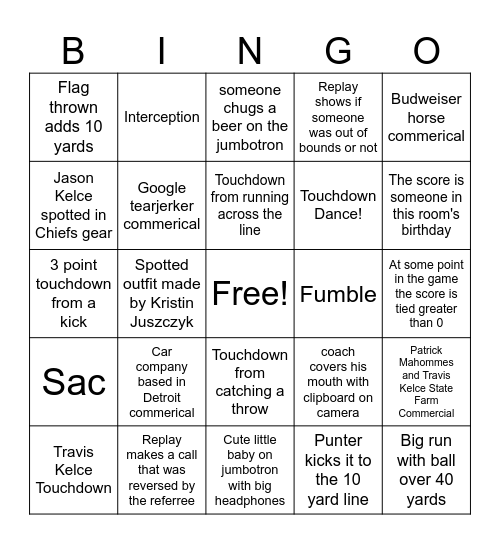 SUPER BINGO 3 Bingo Card