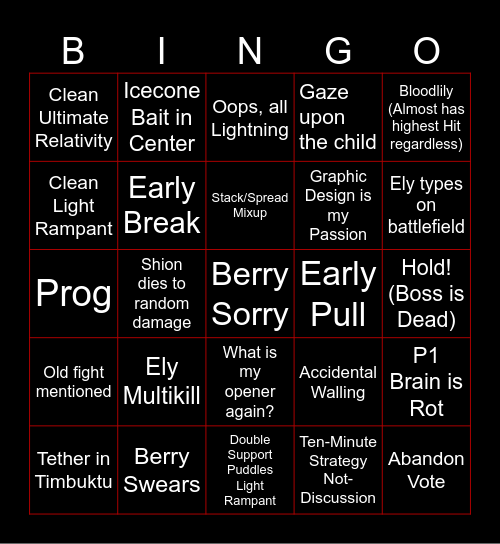 B.I.N.G.O. Bingo Card
