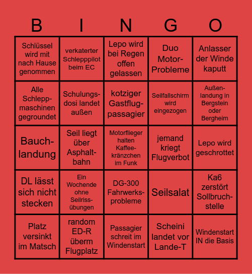 SFZ-Aachen Bingo Card