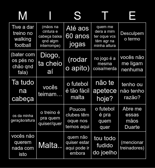 CLAUDIO BINGO Card