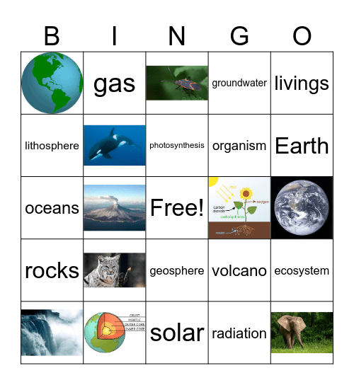Science Vocabulary 2 Bingo Card