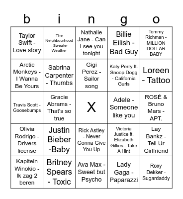 NEW YORK Bingo Card