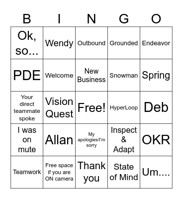Q4 BINGO! Bingo Card