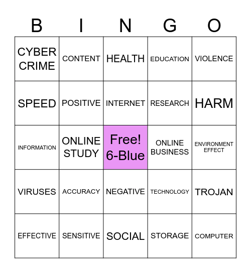 E-BINGO Card