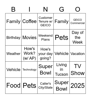 CSS Bingo Card