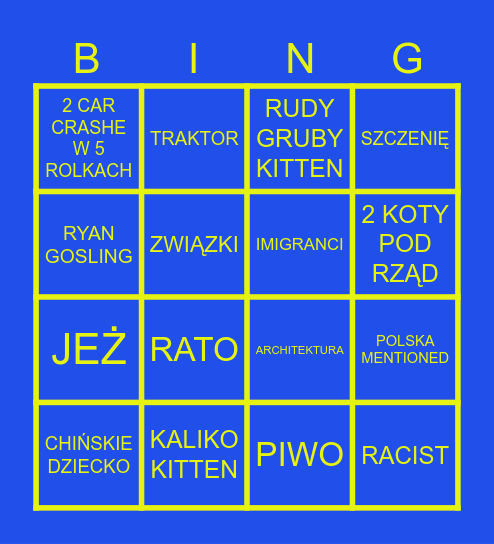 ANTOSIOWE BING Bingo Card