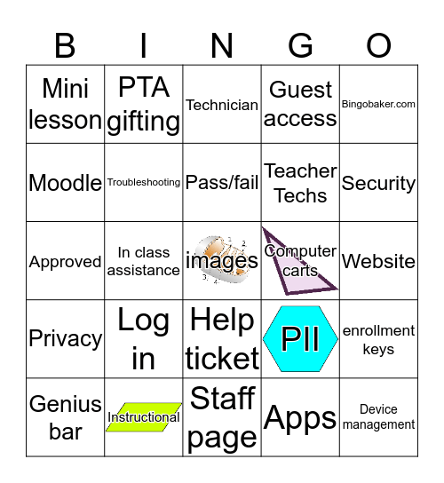 2016 Math Department meeting visit Bingo Card