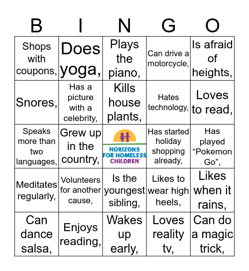 Learning Your Horizons... Bingo Card