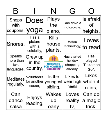 Learning Your Horizons... Bingo Card