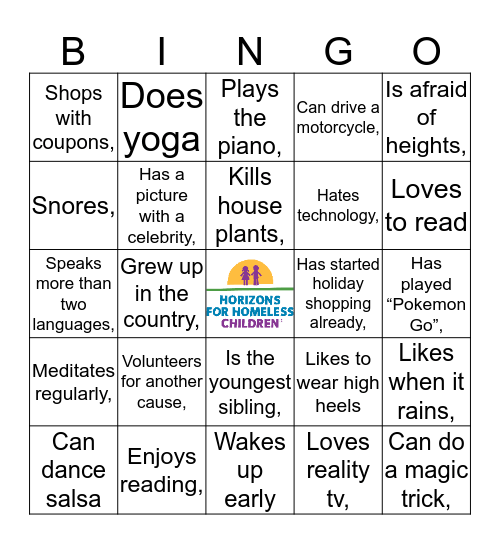 Learning Your Horizons... Bingo Card