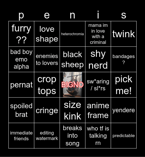 gaca Bingo Card