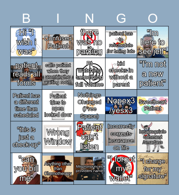 Front Office Bingo Card