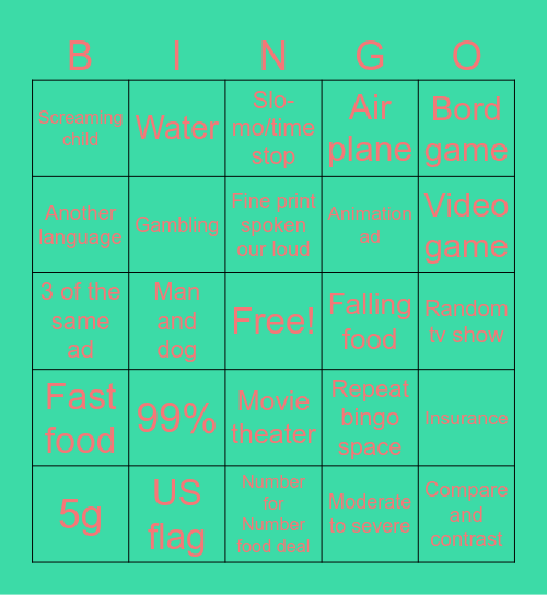 COMMERCIAL BINGO Card