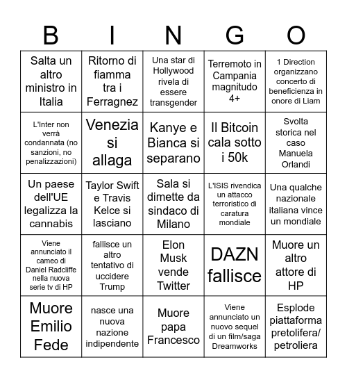 2025 BINGO Card