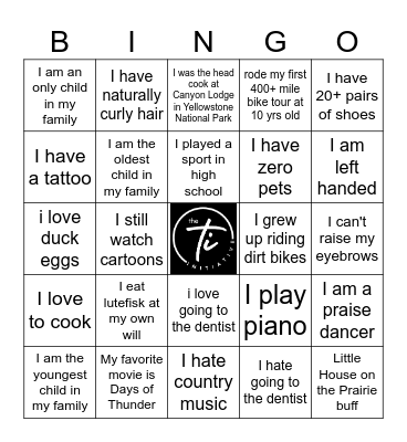 Ti Initiative BINGO Card