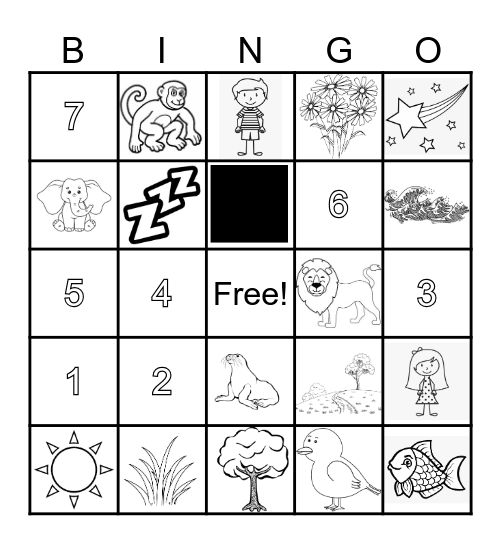 7 Days of Creation Bingo Card