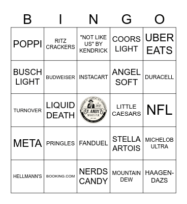 SUPERBOWL BINGO Card