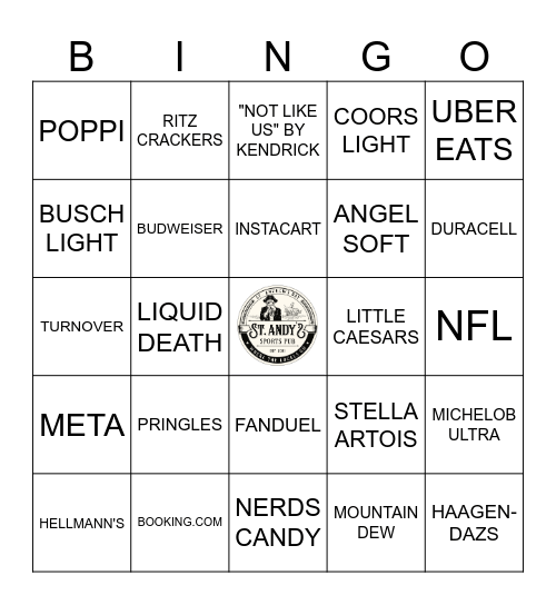 SUPERBOWL BINGO Card