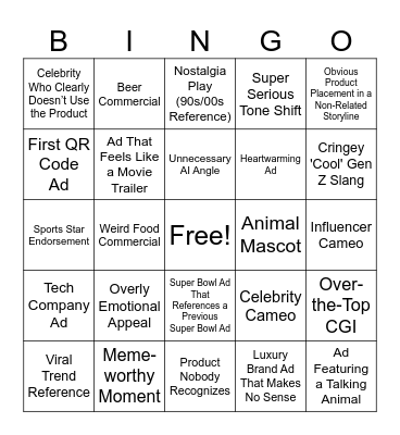 Kadiko Bowl Bingo Card