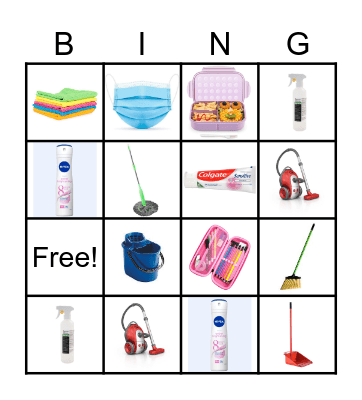 Cleaning supplies Bingo Card