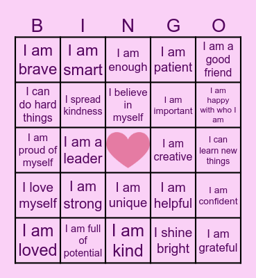 The Power of Words Bingo Card