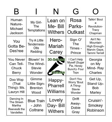 Celebrate Black History Month Bingo Card