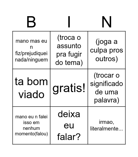 kayke alves Bingo Card