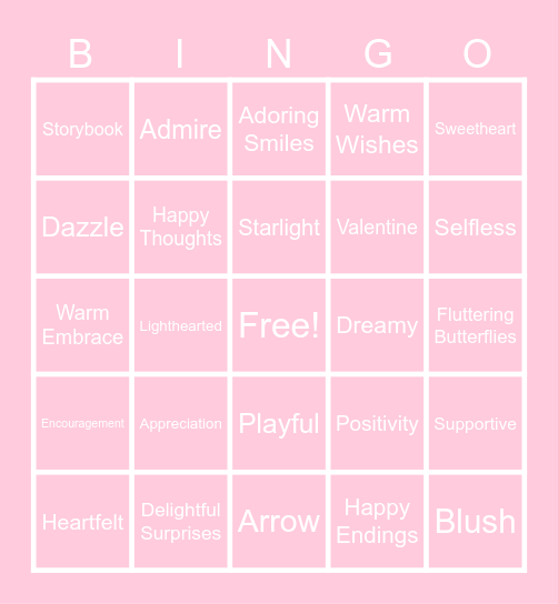 APU Now Valentine's Day Bingo Card