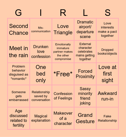 Galentine's Day BINGO Card