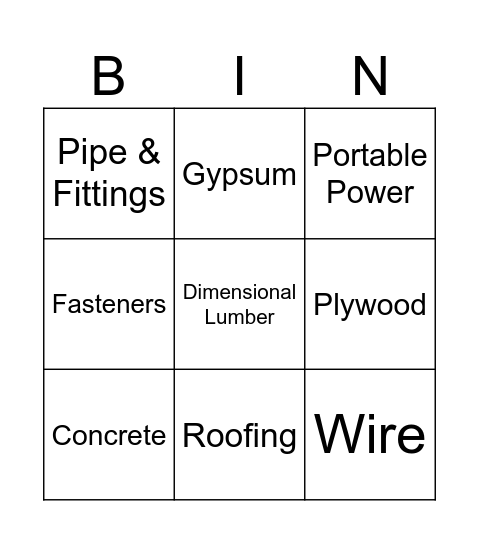 infinte craft 3x3 Bingo Card