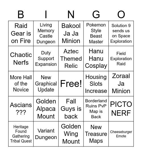 Letter from the Producer LIVE Part LXXXV Bingo Card