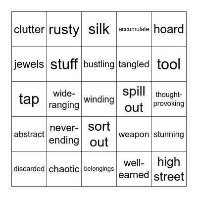 unit 3 vocab (11) Bingo Card